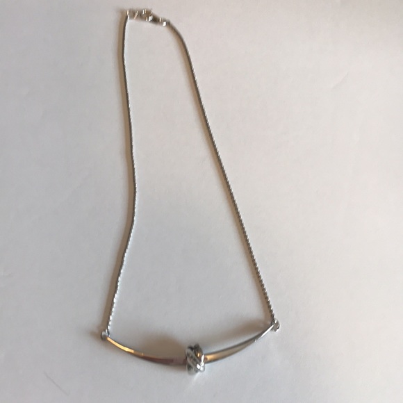 Silvertone Knotted Necklace - Picture 2 of 5